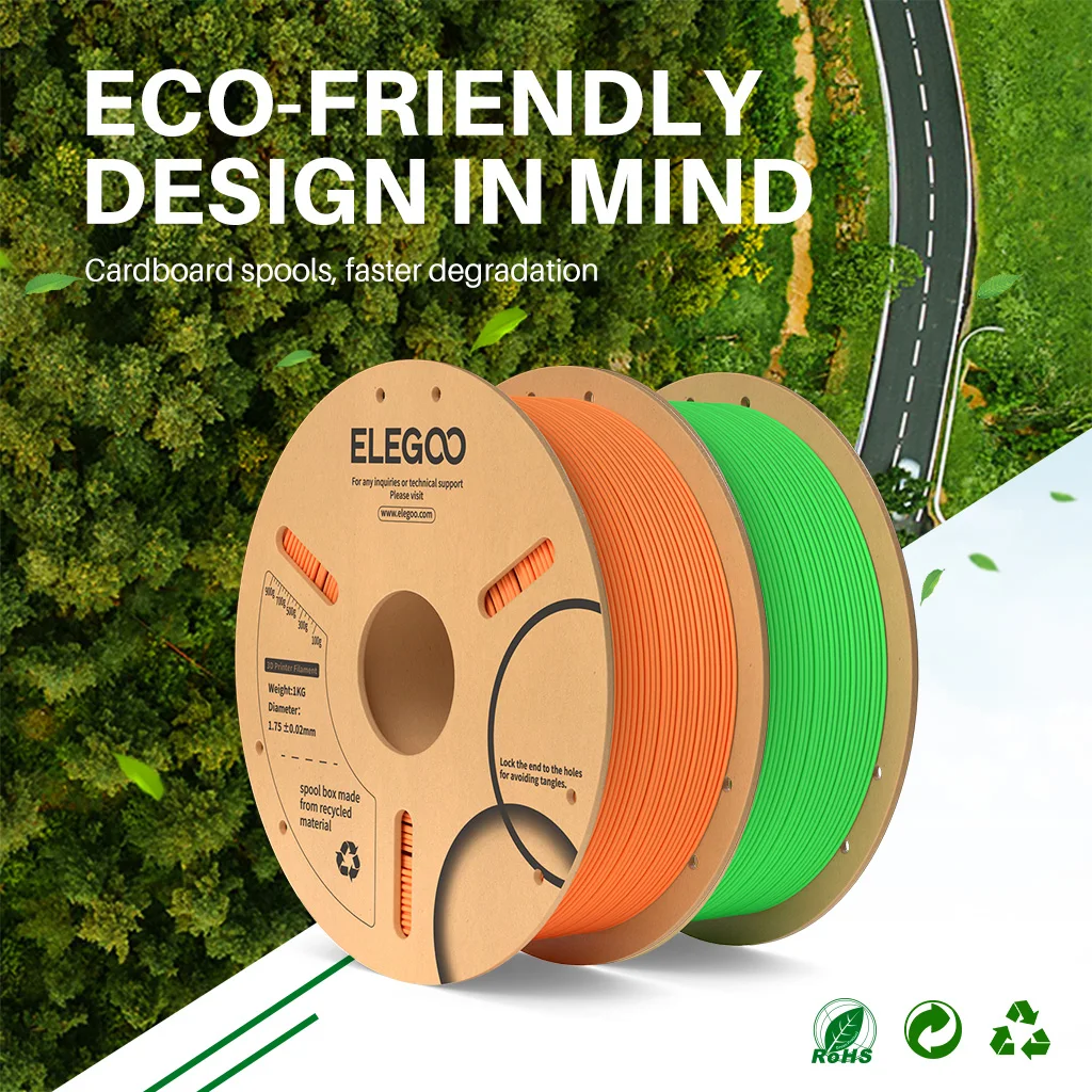 ELEGOO PLA Filament 10kg 1.75mm PLA Plastic for 3D Printing Muti-Colorful for Most FDM 3D Printer High-quality 3D Prints PLA Filament