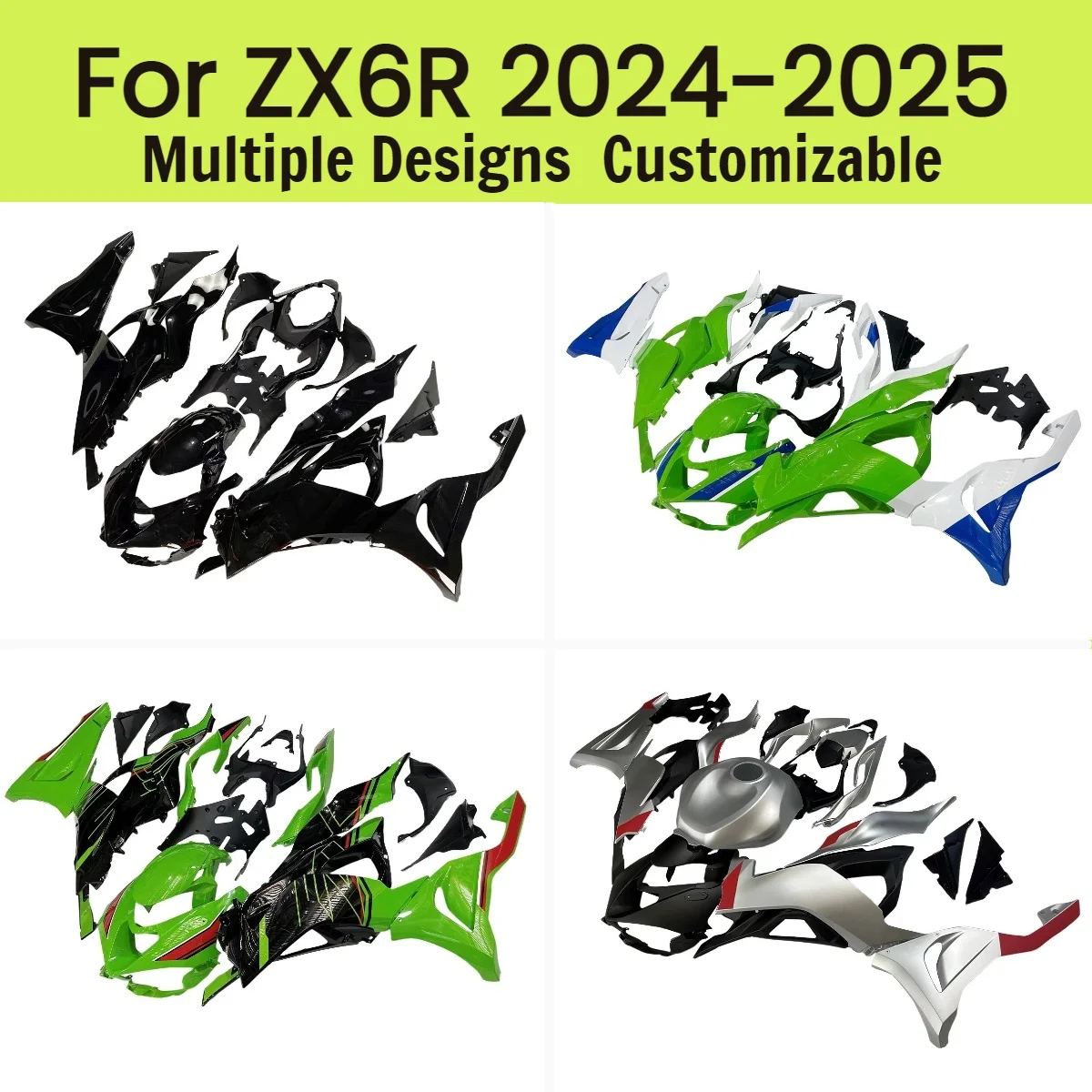 For Kawasaki ZX 6R 2024 2025 Best Unique Fairing Kit ZX6R 24 25 Motorcycle Injection Customizable Fairings Set