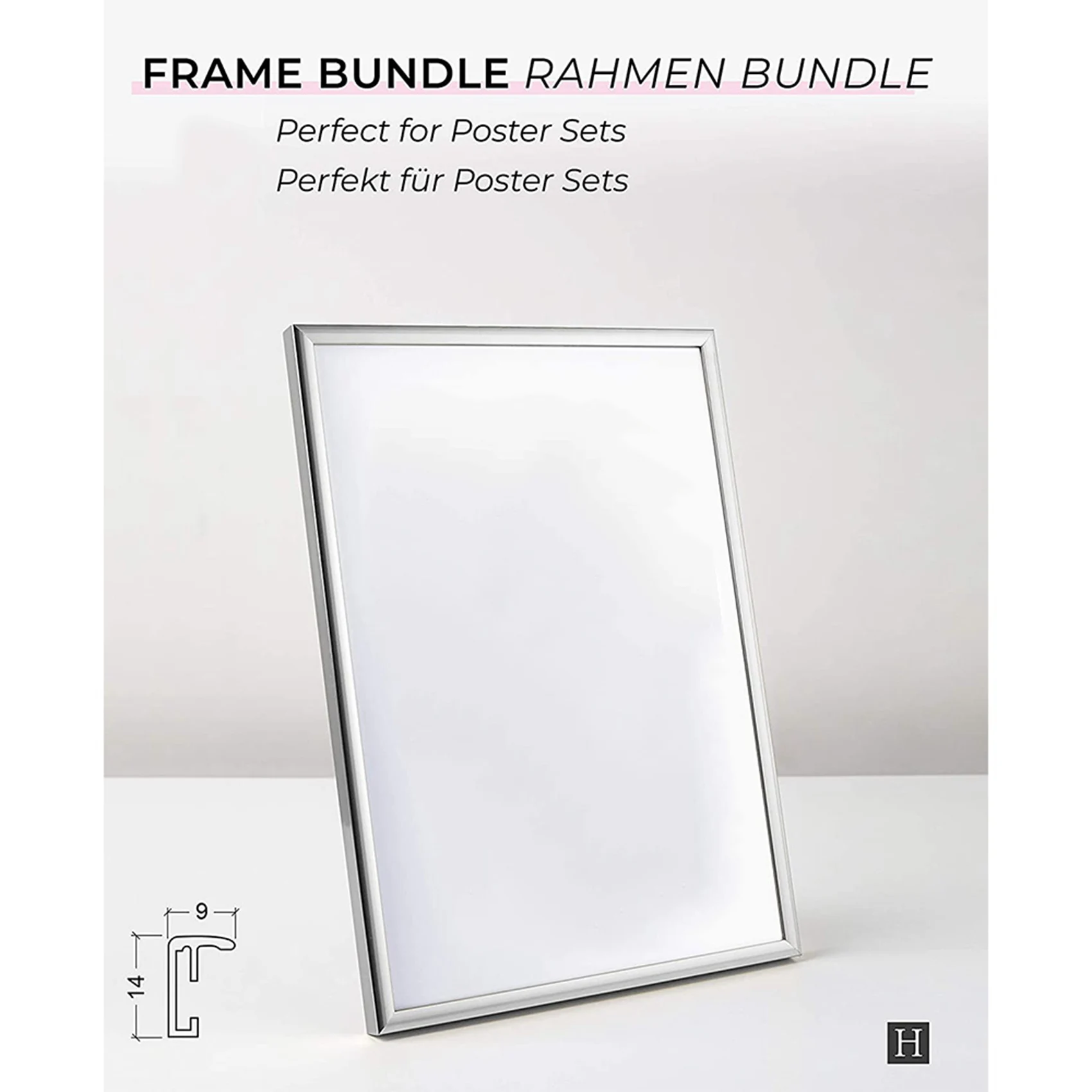 

4 Picture Frames, A4 Silver Picture Frames, With Unbreakable S, Picture Frames For Family Photos, 21X30 CM-A68E