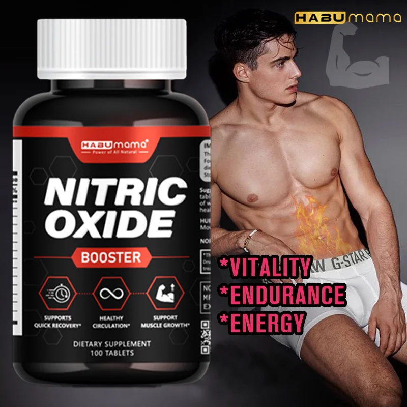 Nitric Oxide Capsules, Stamina Endurance Performance for Workouts, Endurance Booster, Builds Muscle Mass