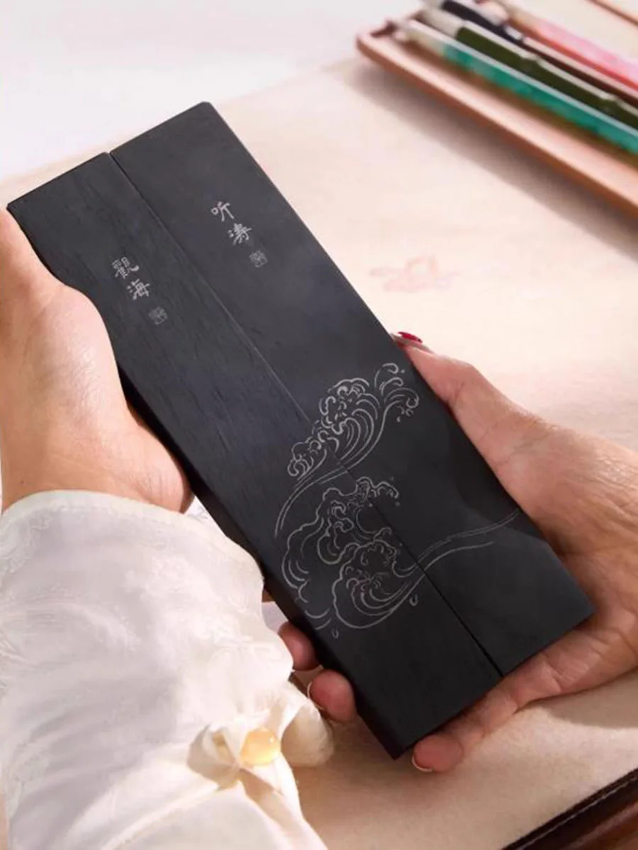 1 Pair Chinese Style Stone Paperweight for Desk - Hand Carved Book Press, Letter Holder, Artistic Office Decor