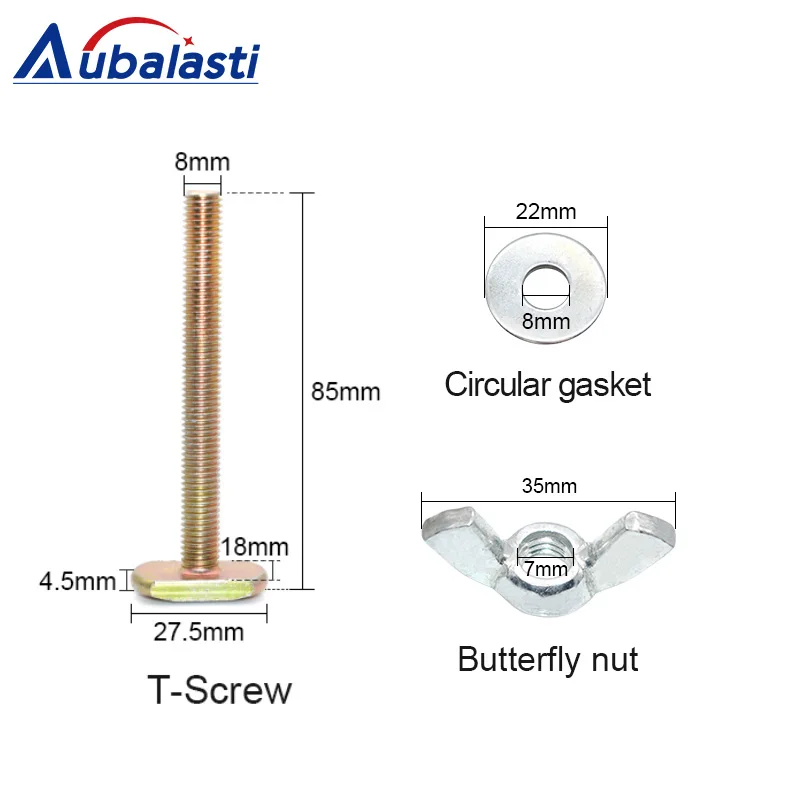 Aubalasti 4Pcs T Track Clamp 85mm Bow Plate Sets CNC Parts Pressure Plate Clamp Fixture for T-slot Working Table