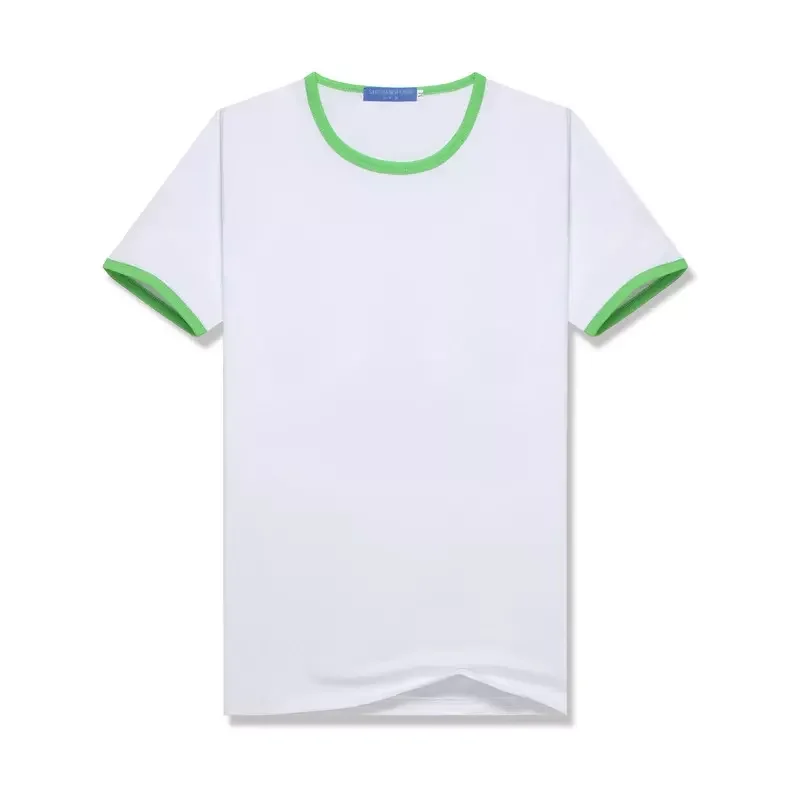 Fashion Polyester T-shirt  Sublimation Blank Summer T-shirt Short Sleeved Round Neck T-shirt For Heat Transfer Print