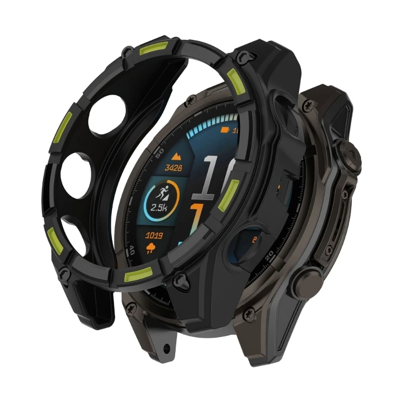 For Garmin 8 Comfort Wear Smartwatch Shell Antiscratch Guard Shockproof Cover Housing, Hollowed Designs for Aesthetics