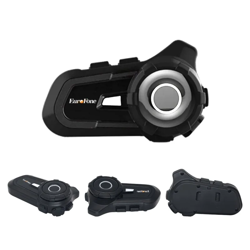 EuroFone S2 Universal Pairing BT5.1 Motorcycle Helmet Intercom Riders Talking 1000M Headset FM Radio