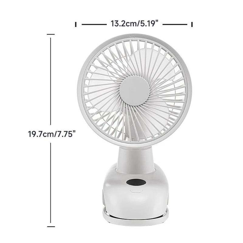 Mini ventilateur à pince de bureau ventilateur à pince à 4 vitesses avec vent fort tournant pour la maison