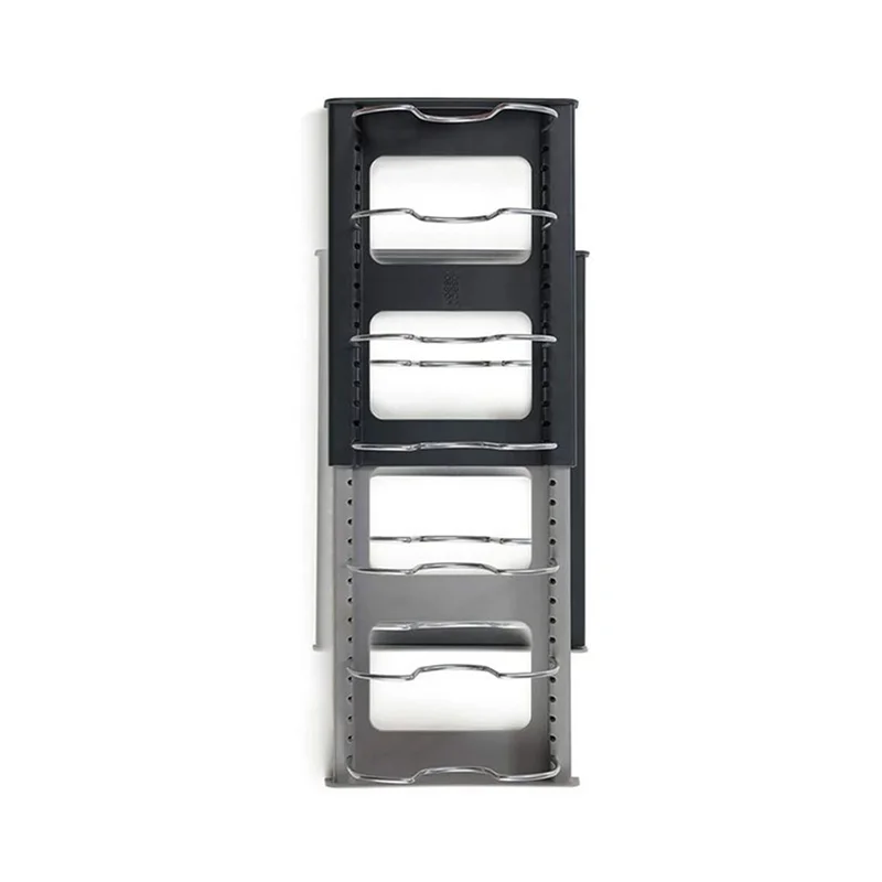 14 Dividers Stainless Steel Kitchen Pot Lid Holder Expandable Pan Organizer Drawer Type Adjustable Utensils Organize-A68E