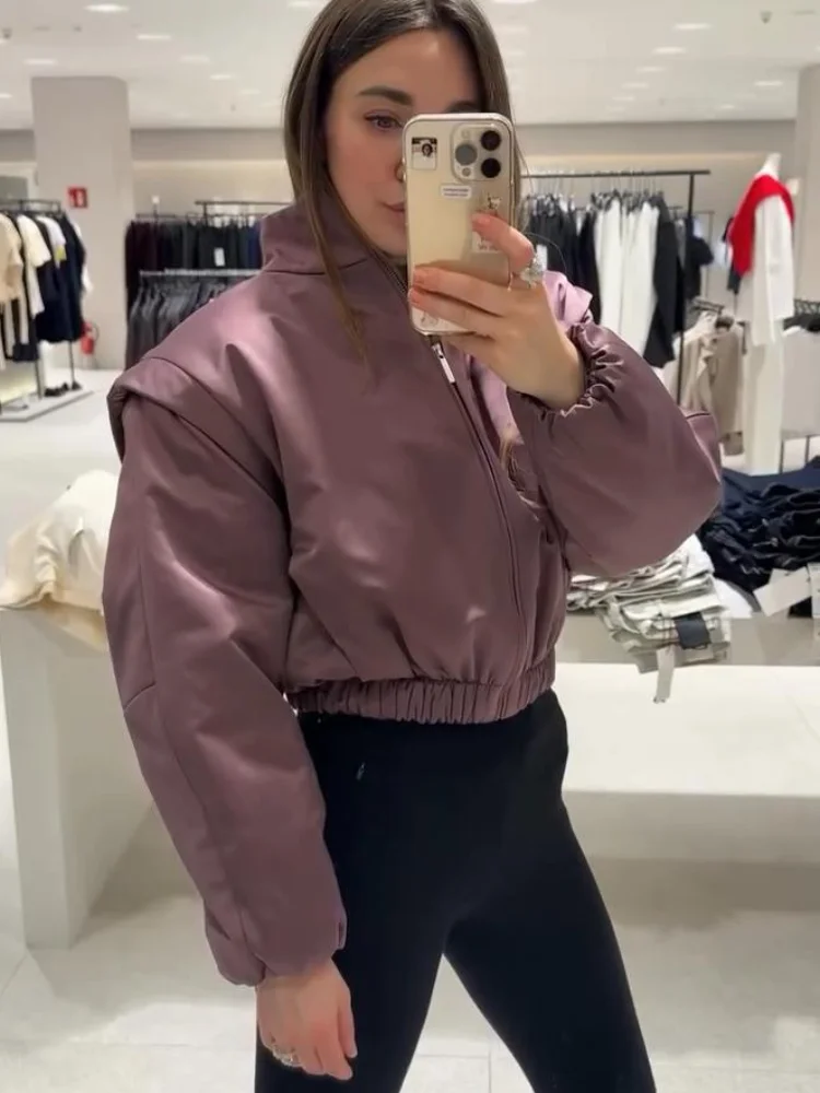 

Повседневная женская укороченная куртка-бомбер с воротником-стойкой на молнии, модная, с длинными рукавами, весна 2026, верхняя одежда в уличном стиле