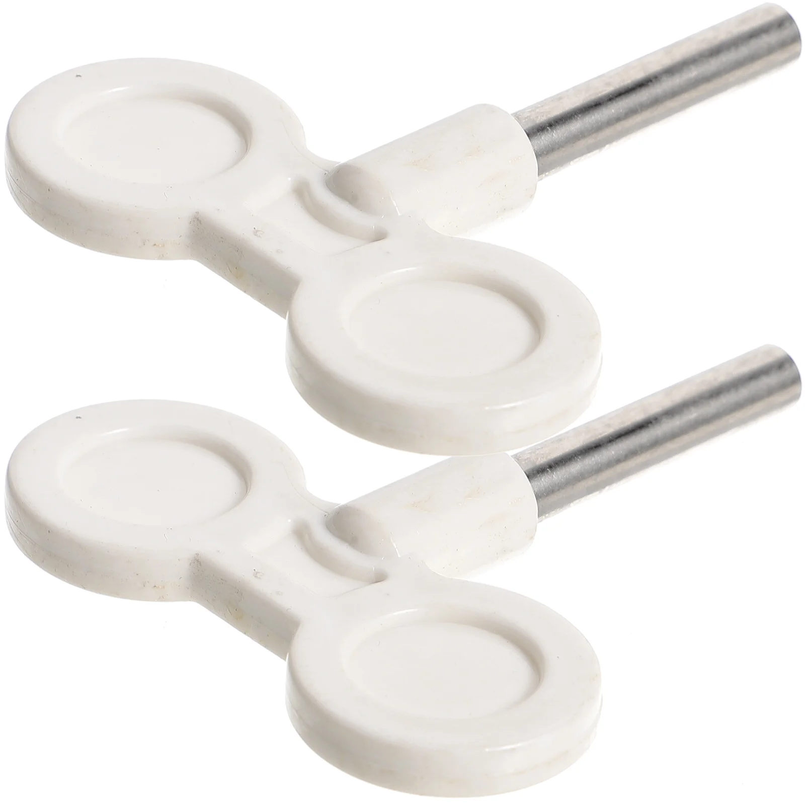 

2 Pcs Large White Key for Musical Winding Keys Replacement Metal Windup Jewelry