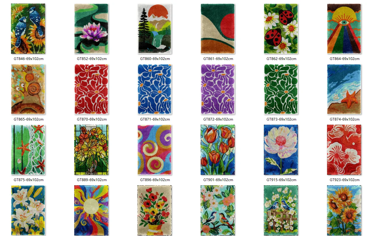 

latch hook kit rug canvas printing handwerken knooppakket diy carpet embroidery handmade accessories 69-102CM