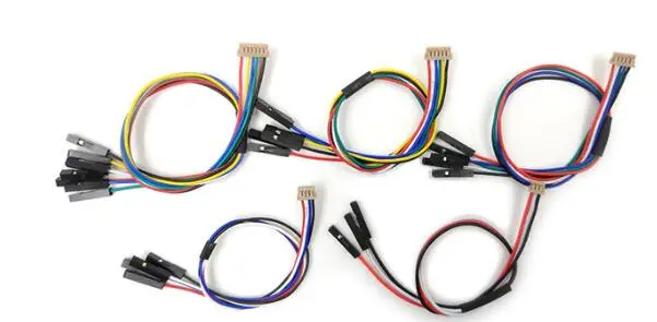 

5-10-50pcs of Pixhawk PX4 APM2.6 APM GPS DF13 /4/5/6P Connector cable to Dupont servo plug adapter 20cm 4pin 5pin 6pins wires