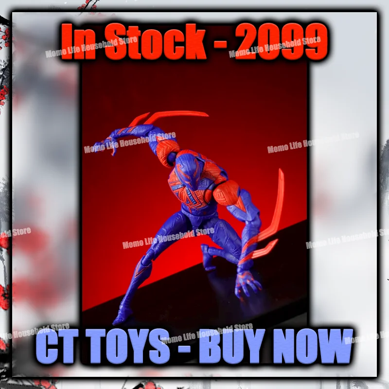 

In Stock Ct Toys Spiderman 2099 Figure Spider-Man Across The Spider-Verse SHF Anime Action Figure Figurine Model Gifts Toys