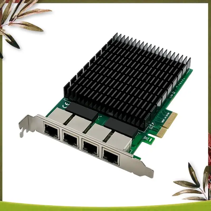 

Новинка-1 комплект PCI-E X4 Гигабитная 4-портовая серверная сетевая карта NIC Промышленная камера Vision Сетевая карта PCB