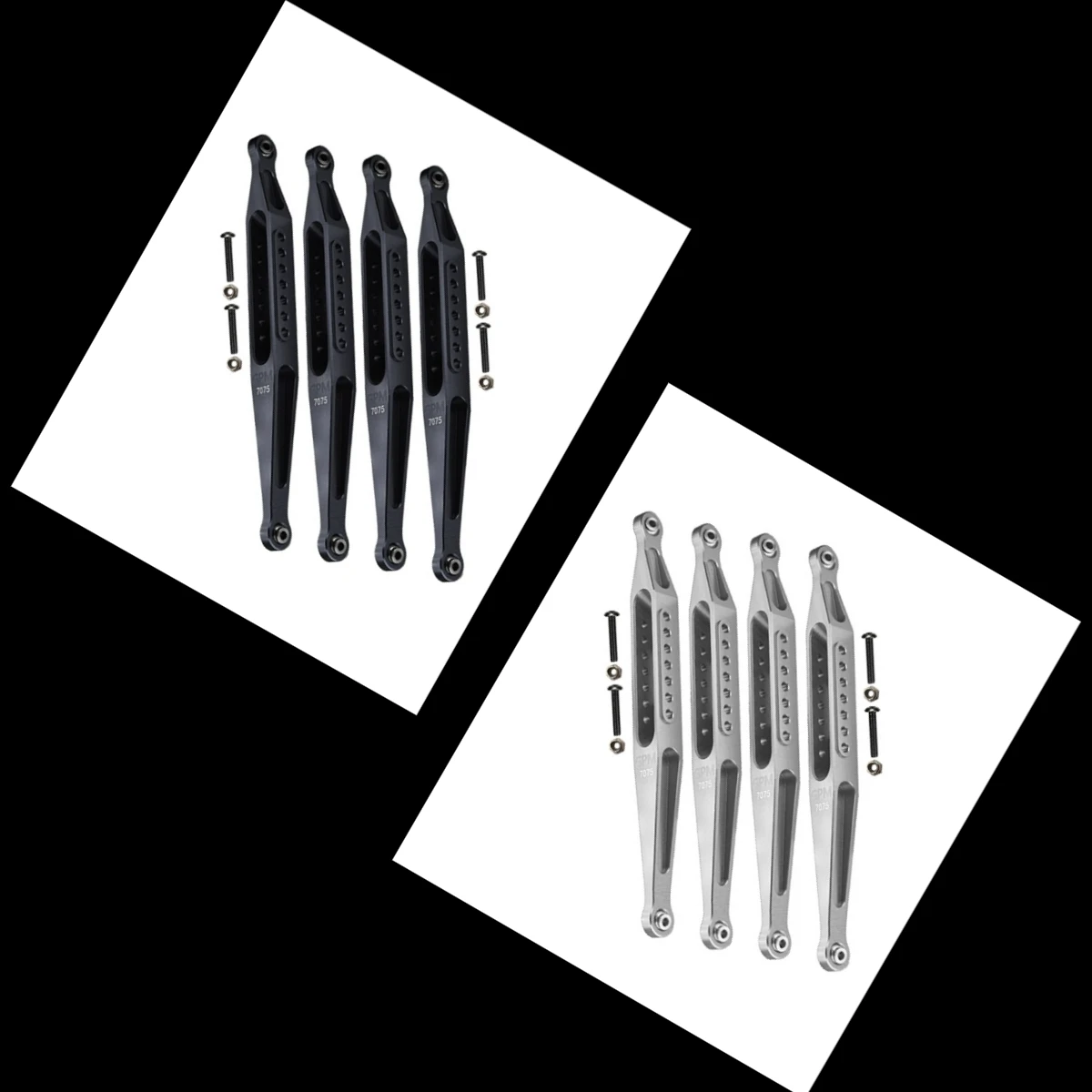 Juego de barra de enlace inferior de aleación GPM 7075 para camión monstruo de eje sólido LOSI 1/8 LMT LOS04021