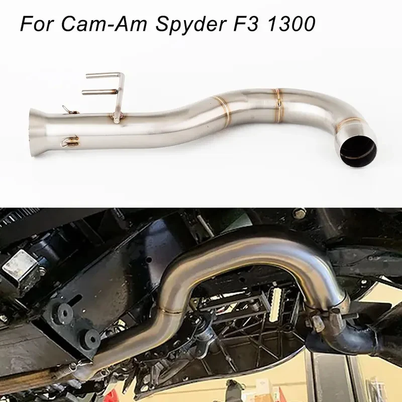 For Can-Am Spyder F3 1330 Sport Limited Tourer Roadster 2007-2022 Performance Exhaust Downpipe Link Pipe Modified Escape Parts