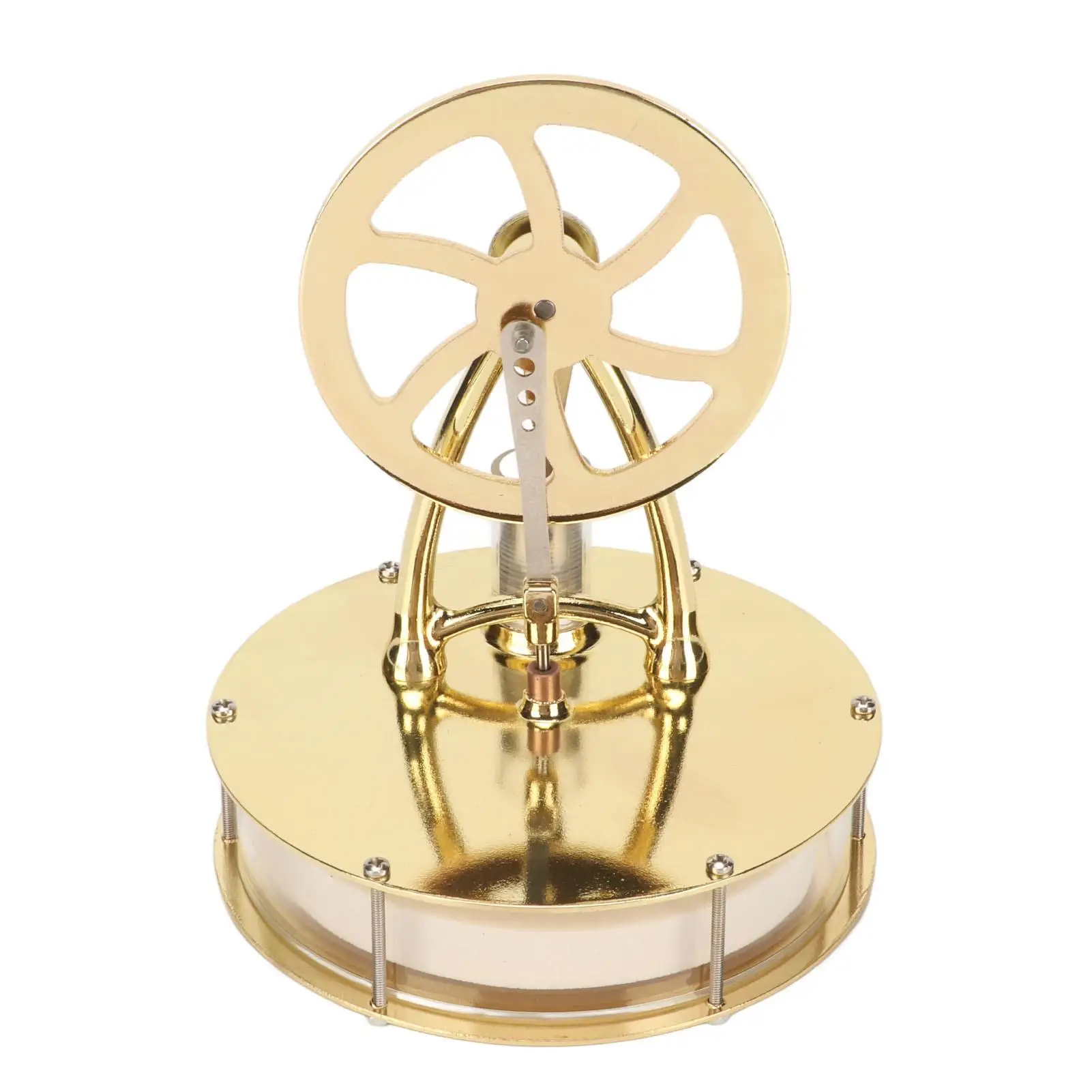 Gold Stirling Engine Motor Model - Low Noise, Easy Operation Science Experiment Toy for Learning & Fun