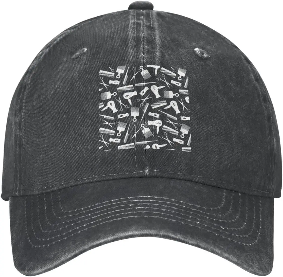 Volwassen Vintage Trucker Vader Hoed Zwart Haar Gereedschap Silhouet Baseballpet Grappige Cowboyhoeden