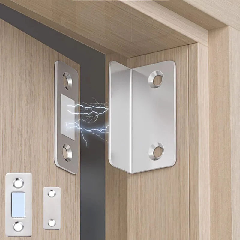 1/10pcs Magnetic Door Catch Ultra-Thin Cabinet Catches Door Mount Seamless Release- Ideal for Sliding Doors Magnet Latches