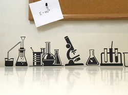 Modern Chemistry Science Wall Sticker Dorm Room Classroom School Education Inspirational Wall Decal Vinyl Decor