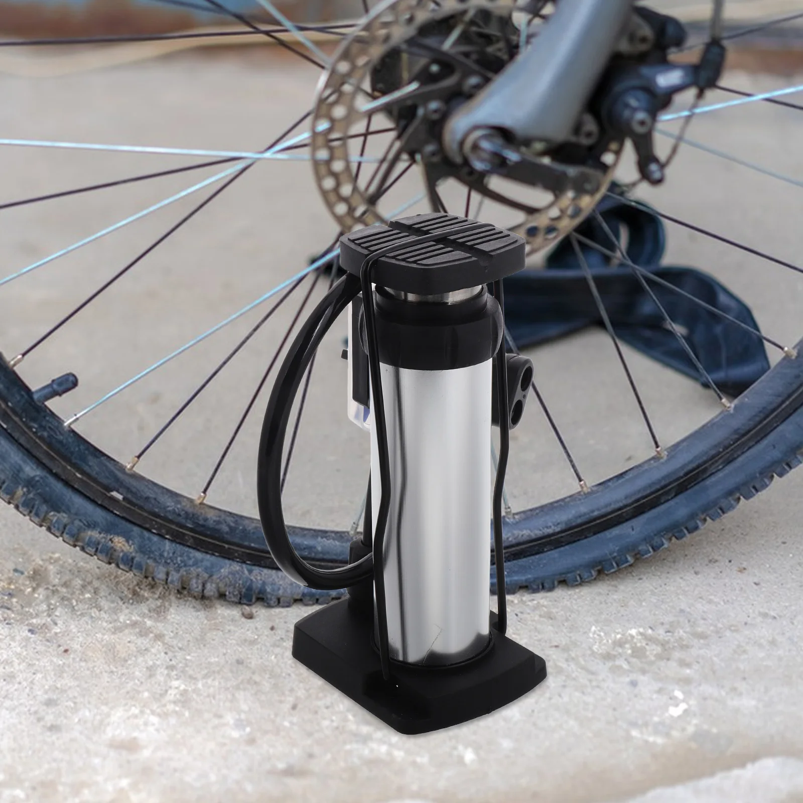 Bomba de bicicleta portátil, neumáticos inflables de pie de alta presión, Mini bombas de aire de baloncesto para ciclos de montaña y carretera, coche, motocicleta y hogar, 1 ud.