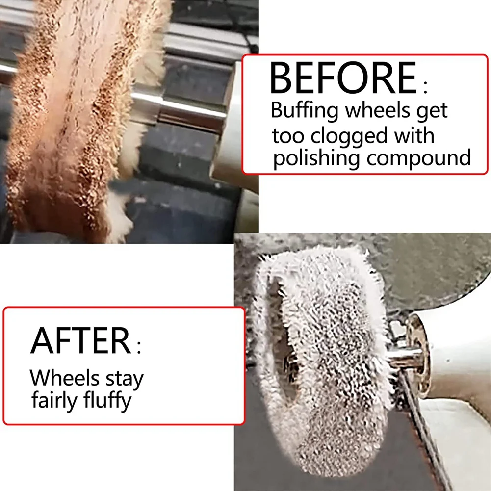 2X 15 Inch Buffing Wheel Rake For Compound Cleaning,Removing Residual Compounds Metal,Rake Steel Polishing Wooden Handle