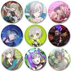 58/44/32MM Anime Project SEKAI-Hinomori Shiho Round Pins Cartoon Badges Cosplay Tinplate Brooch for Clothes Chest Ornament