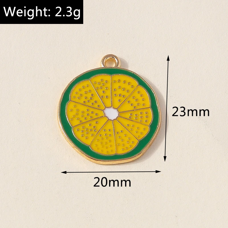 10 Stück Niedliche Emaille-Anhänger in Form von Kürbis, Orange und Pilz für Schmuckherstellung, Ohrringe, Halsketten, Armbänder, DIY-Bastelbedarf – Detail 10