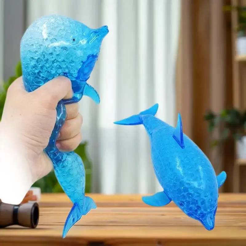 1 pçs crianças adultos mar animal squish bola, elástico tubarão golfinho alívio do estresse brinquedo, descompressão squeeze bola