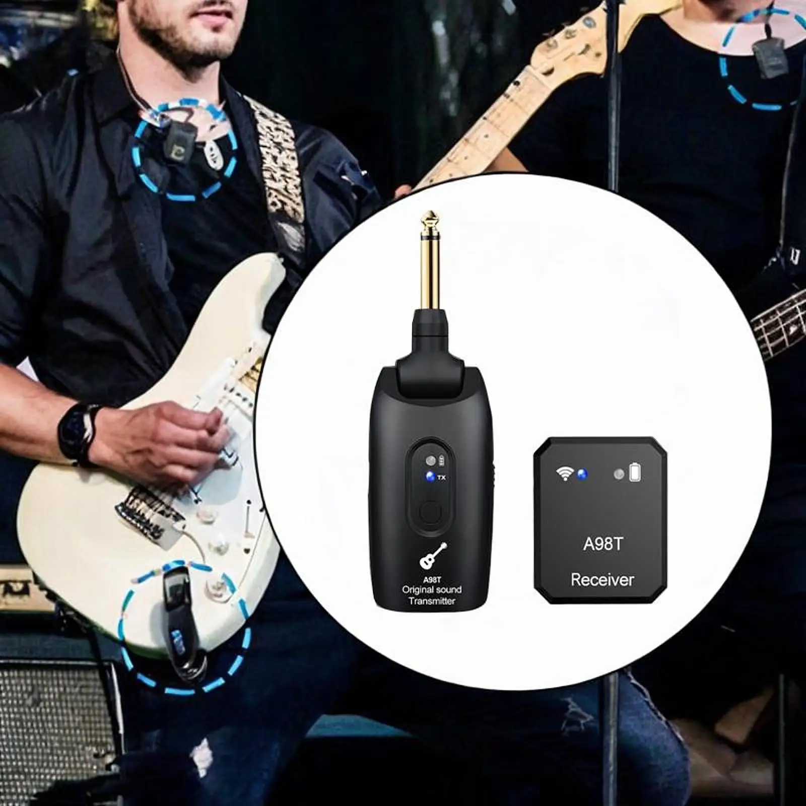 

Wireless in Ear Monitor System Microphone Receiver for Bands Studio Guitar