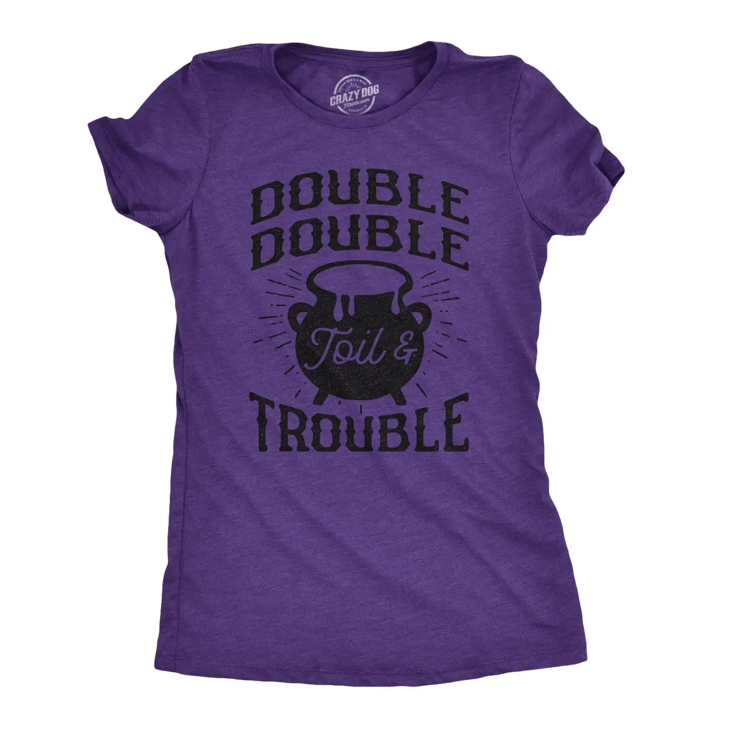 Double Toil And Trouble Witch T Shirt Halloween Funny Cauldron