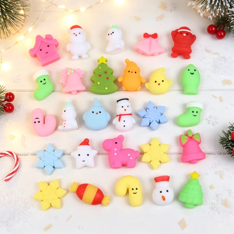 5PCS Mochi Squishies Kawaii Cartoon Squishy Gifts for Squeeze Party Favors Gifts for Birthday Christmas Favors New Year Present