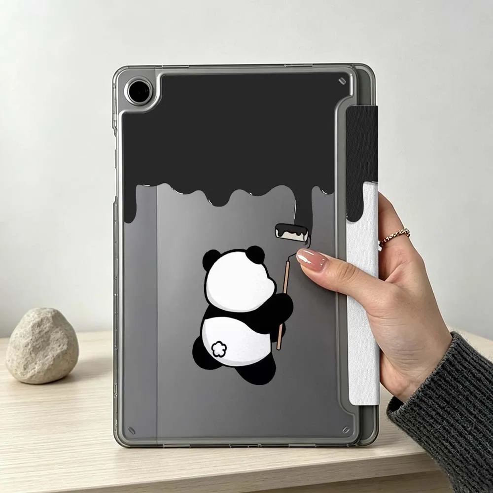 Creative Design Panda Soft For Samsung Galaxy Tab S10 S9 S8 S7 S6 A11 A10 A9 FE Plus Lite Foldable 3Y Tablet Case