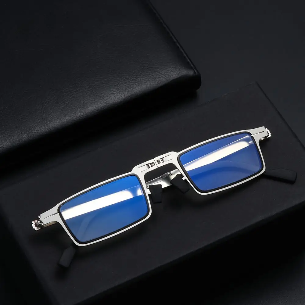 

Fashion Compact Anti UV400 Readers Glasses with Case Blue Light Reading Glasses Presbyopia Eyeglasses Foldable Reading Glasses