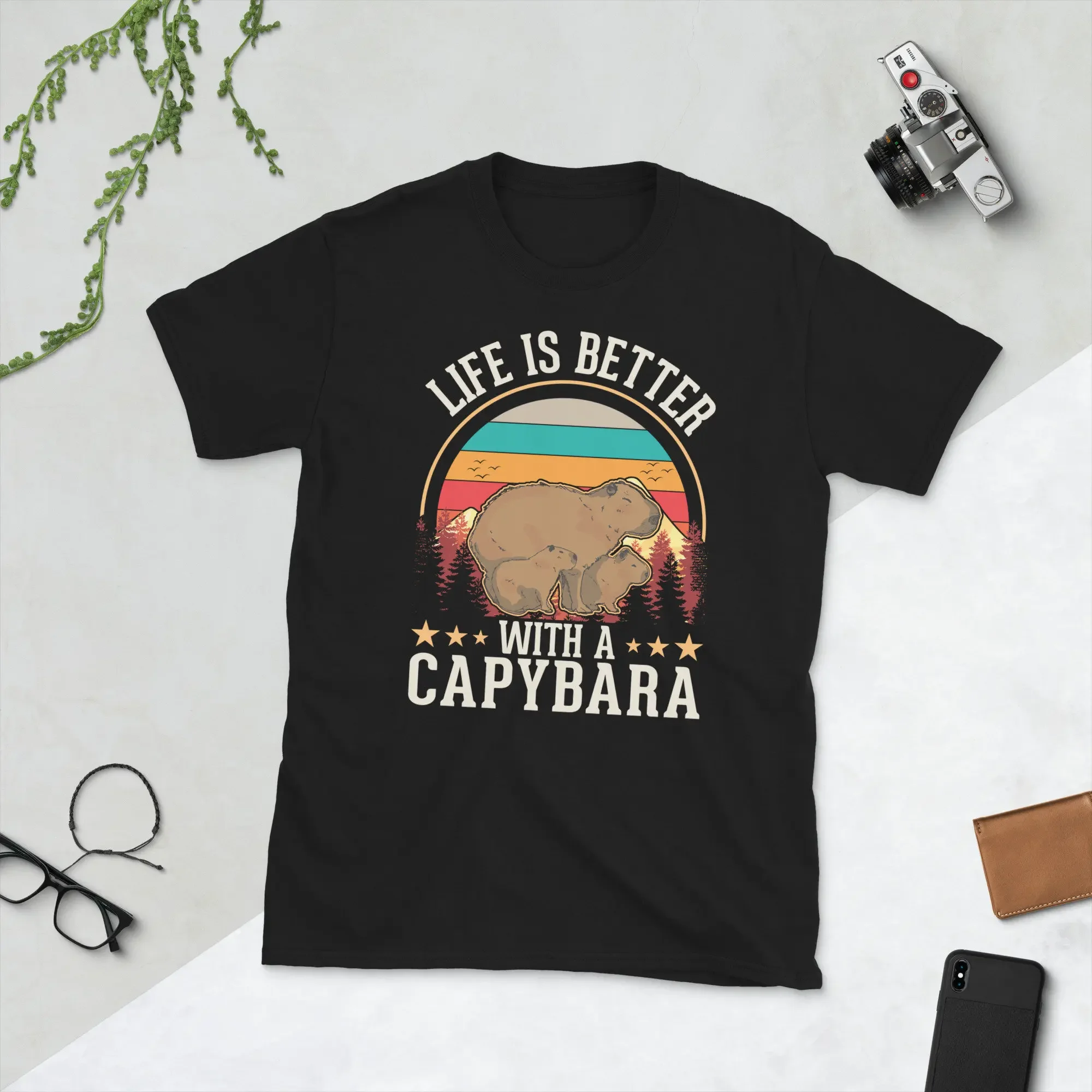 Funny Capybara T Shirt Men Capibara