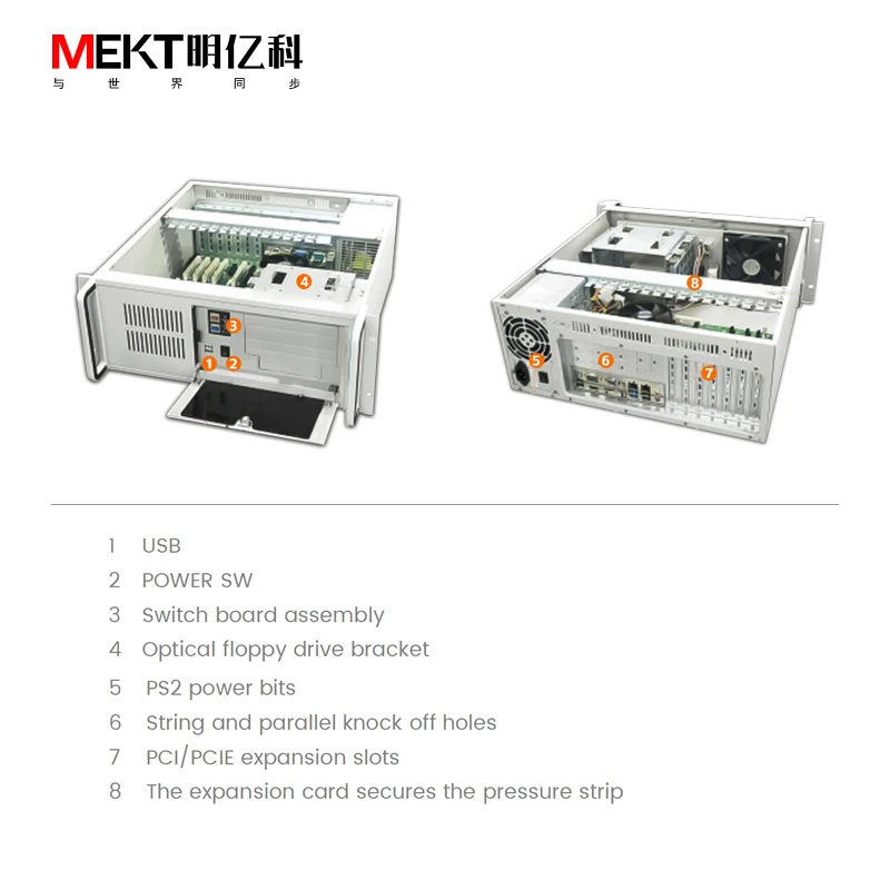 Telaio industriale per montaggio su rack superiore 4U Cina Juxin Kaisen KX-6000 i3i5i7-6 Supporto server industriale Windows/Linux/UOS /COM/ MEKT