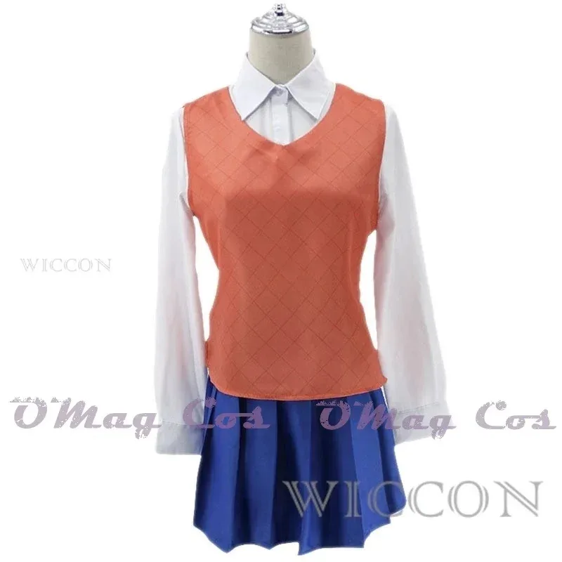 Gioco Doki Doki Letterature Club Cosplay Sayori Cosplay Sayo-Nara Costume Cosplay Parrucca Set Uniforme scolastica Ragazza Costumi donna