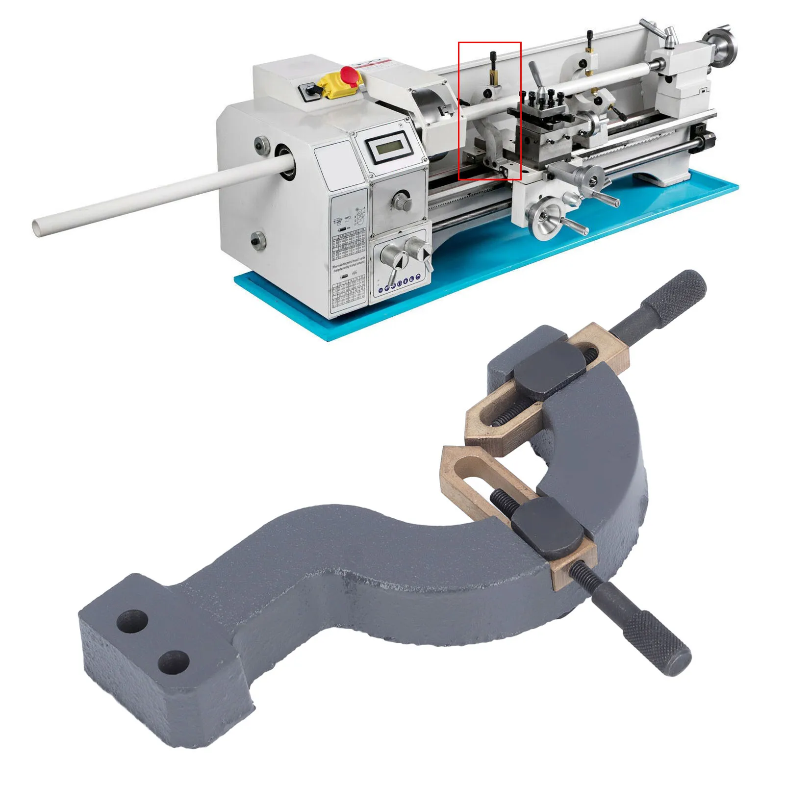 

Wood Lathe Steady Rest Metal Firm Fixing Mini Lathe Stabilizer for Woodworking Projects for 210 X 800 220 X 600 220 X 750