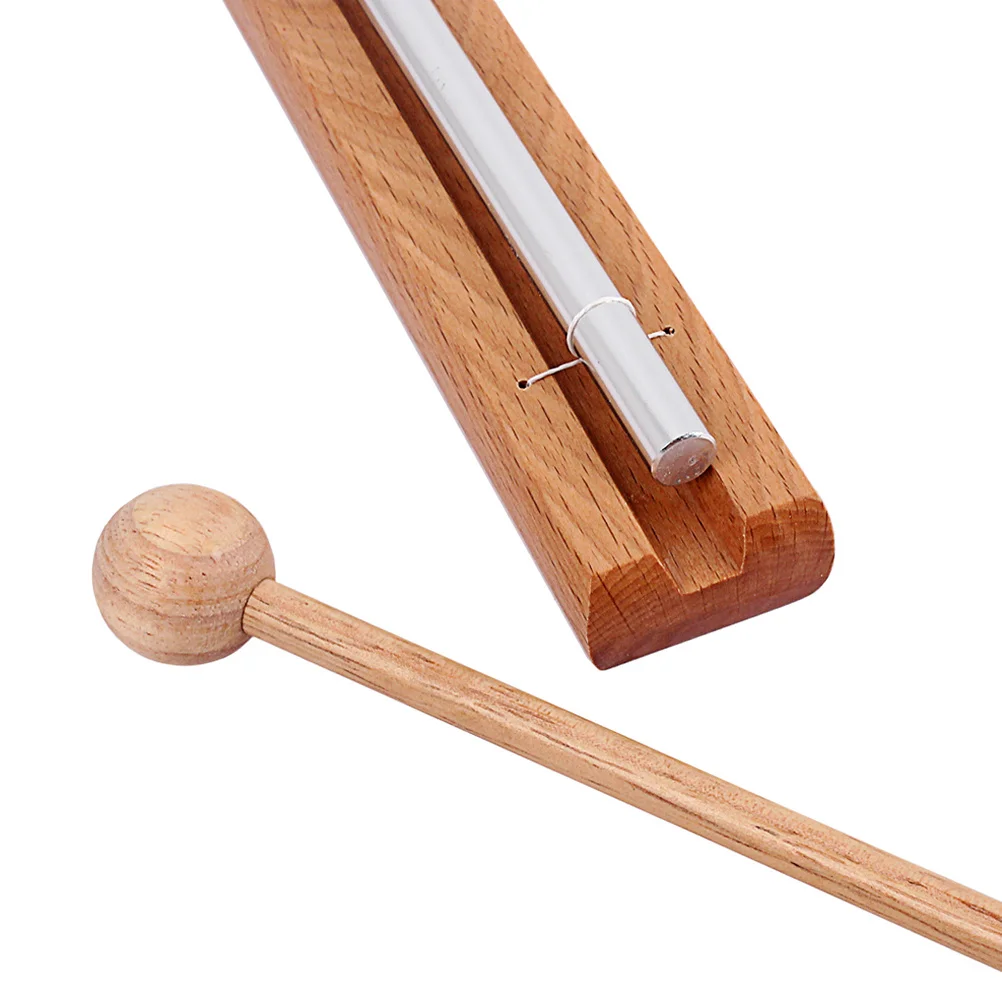 1-Tone Wind Chime Rod For Toddler Lightweight Brown Wooden Musical Smooth Kids Percussion Instrument Meditation Chime
