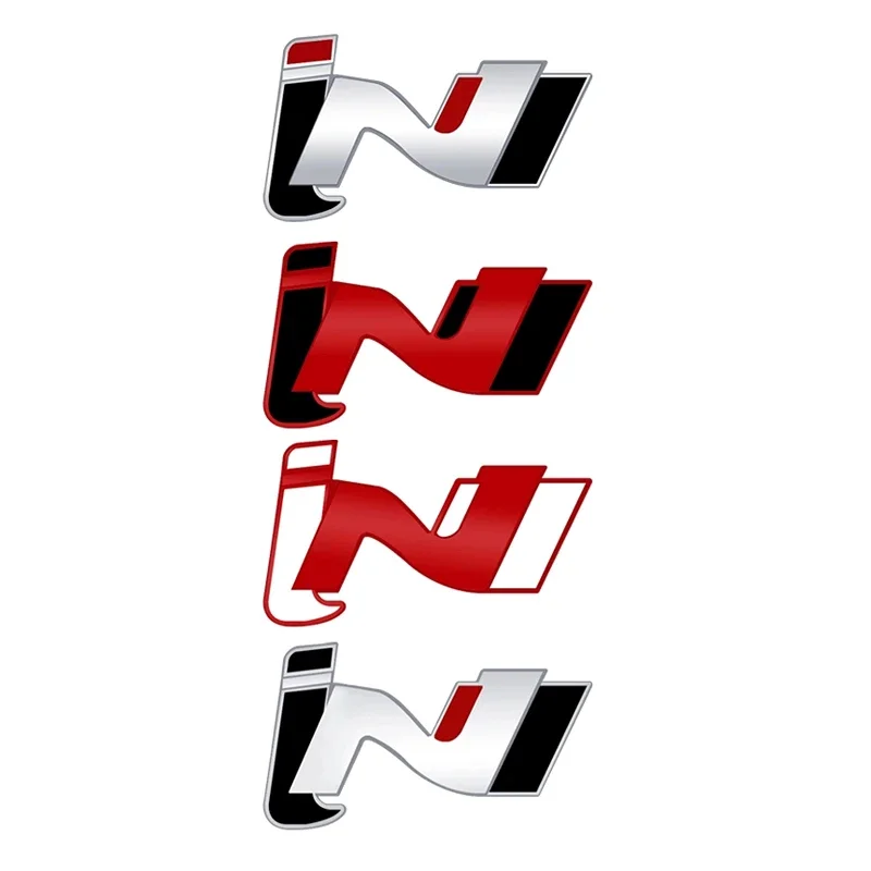 Alloy Rear Trunk Sticker Badge for Hyundai N Logo IX35 I20 I30 I10 I40 Accent Tucson Kona Elantra Car Front Grille Emblem Decals - view 2