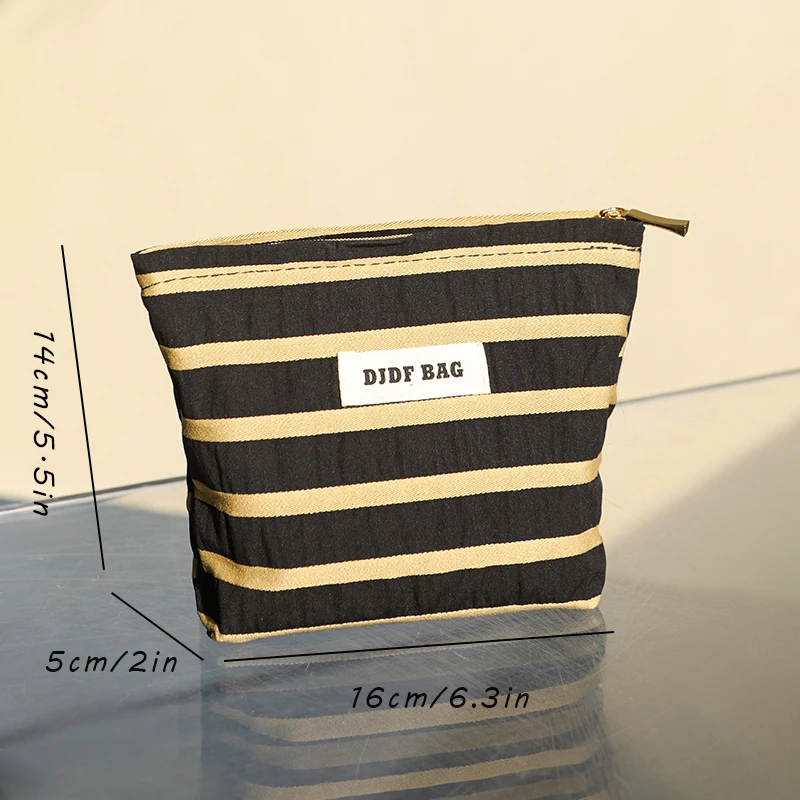 New women\'s cosmetic bag, small striped portable sanitary napkin storage bag, commuter coin purse, portable lipstick envelope