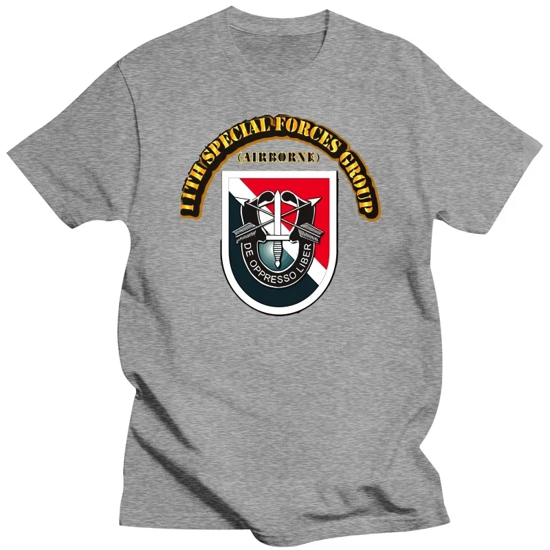 New Summer Cool Tee Shirt 11th Special Forces Group (Airborne) Tshirt Funny T-shirt