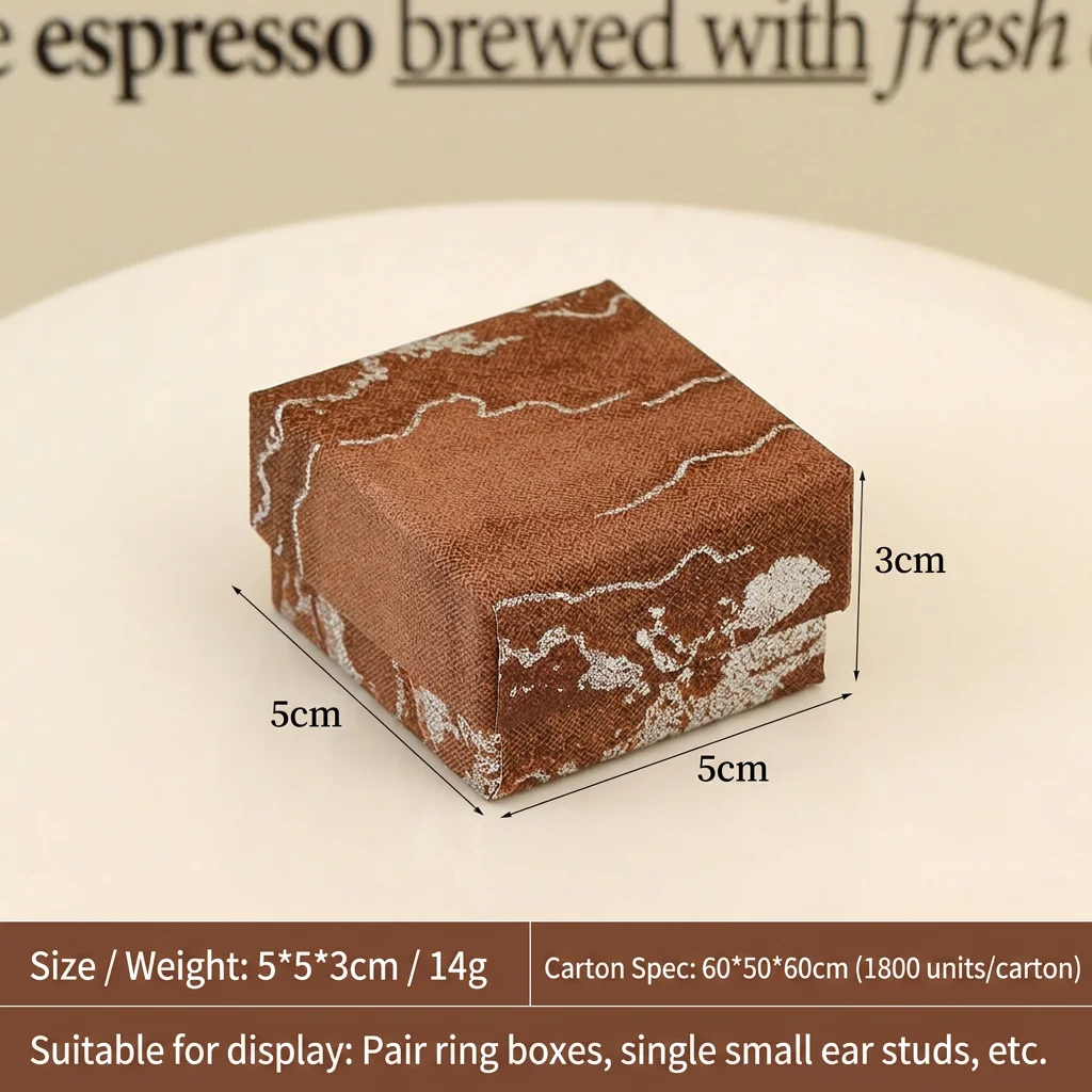 Anti-Oxidation Jewelry Box Elegant Danxia Brown Jewelry Box Jewelry Storage Box Danxia Brown For Gift Packaging Daily Gifting