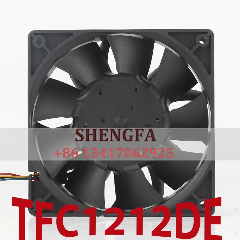 Delta 5V 24V 48V DC 12V 3.90A High air volume Super Force Double ball server Cooling fan TFC1212DE AC EC 12038 120x120x38MM 12CM
