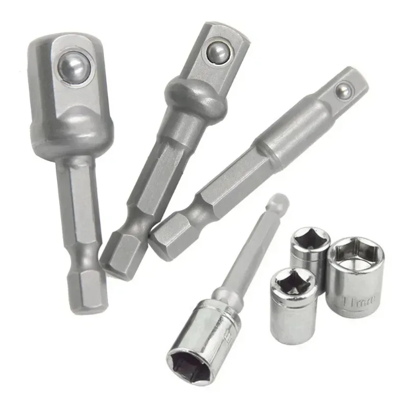 Adapte Natural Hexagonal Handle Extension Rod for 1/2 Screwdriver 3/8 Square Head 1/4 Socket Power Tool Accessories