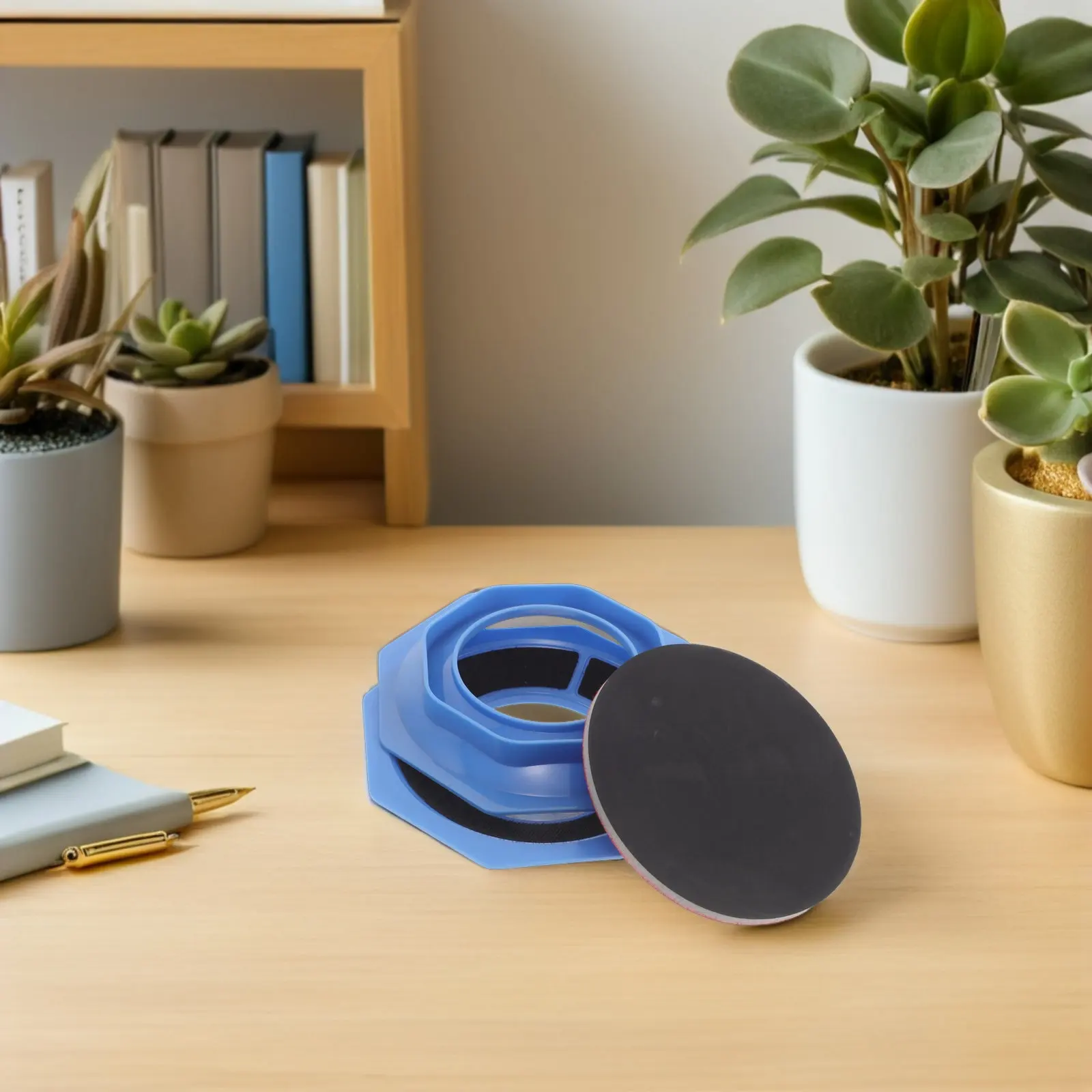 

1Set Reusable Bowling Ball Sanding Pad Holder with Sanding Pad Portable Ball Stand for Surface Restoration Polishing Cleaning