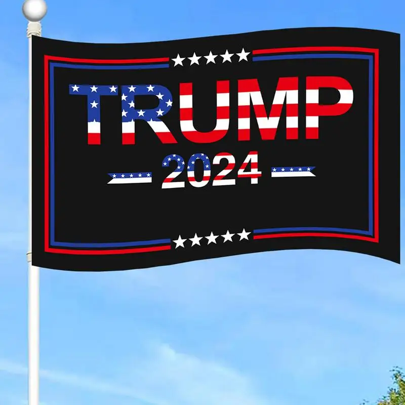 2024 Campaign Flag Bright Campaign Banners For American Election Weather & Fade Resistant Background Banner Yard Signs 2024