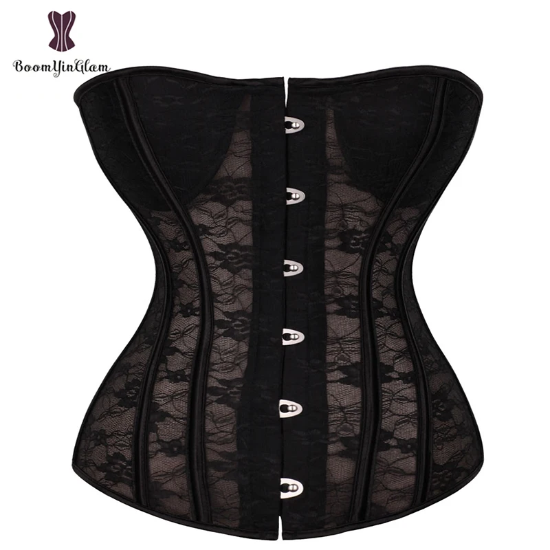 Frete Grátis Branco/Preto Cor Emagrecimento Cintura Íntimos Mulheres Bustiers Apliques Shapewear Mulheres Rendas Espartilho Bustier 832 #