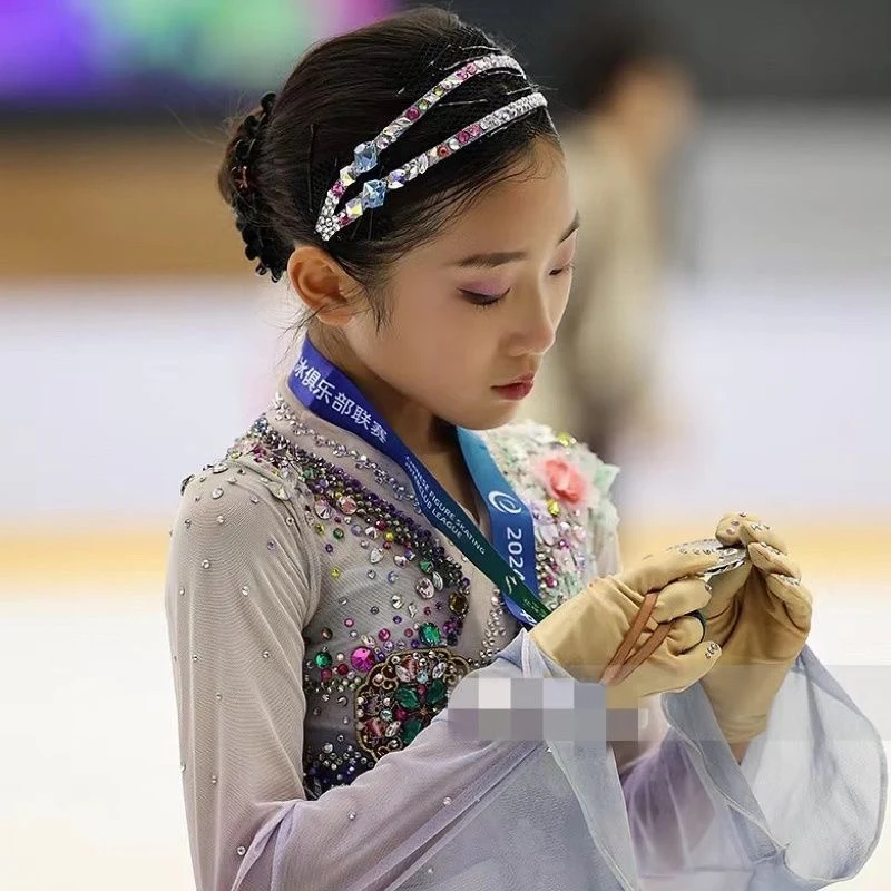

Figure Skating Artistic Gymnastics Grading Kosten Children Adult Custom Headwear Headflower