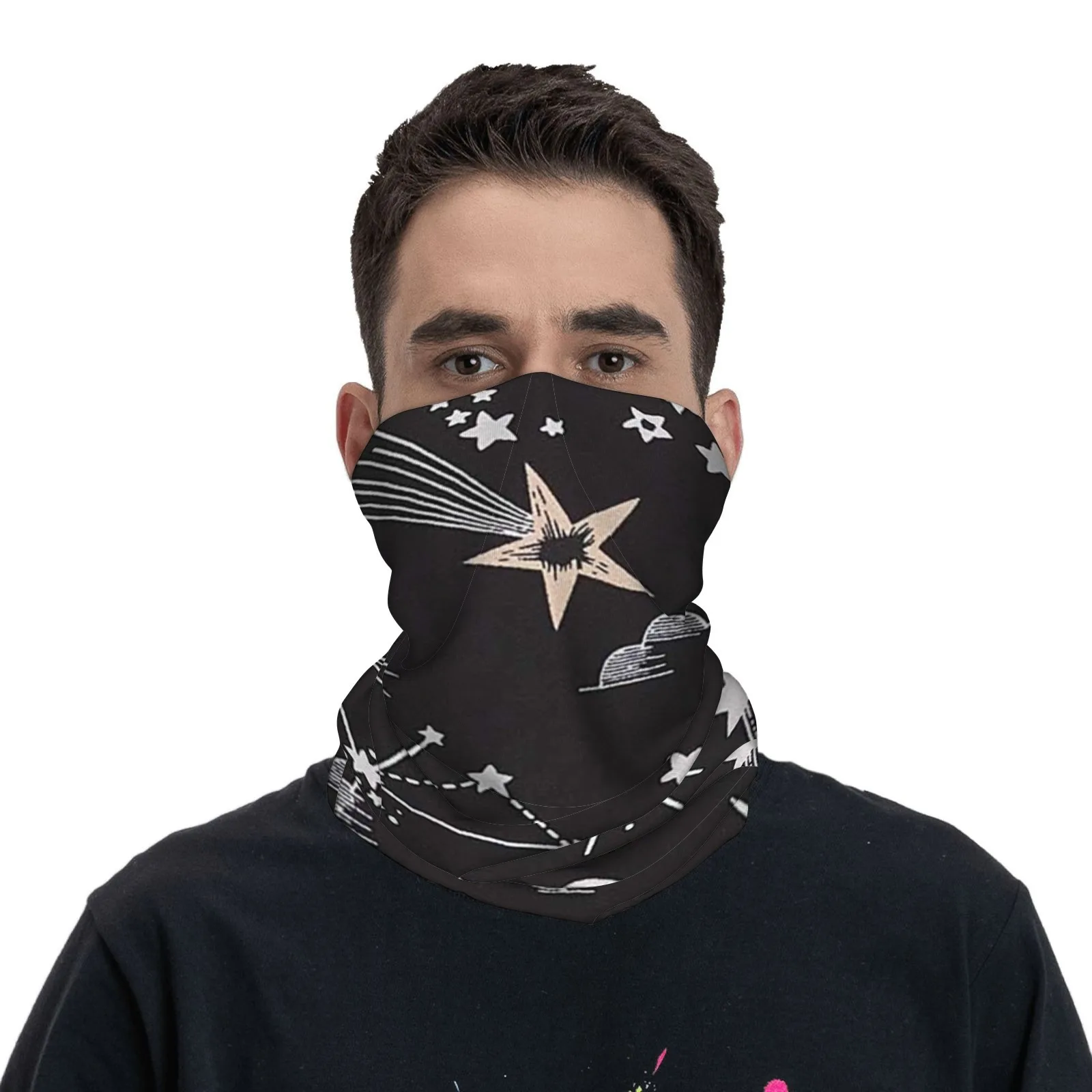 

Настраиваемые гетры унисекс с рисунком звезды и стрельбы — дышащие, мягкие, защита от ультрафиолета — идеально подходят для приключений на свежем воздухе