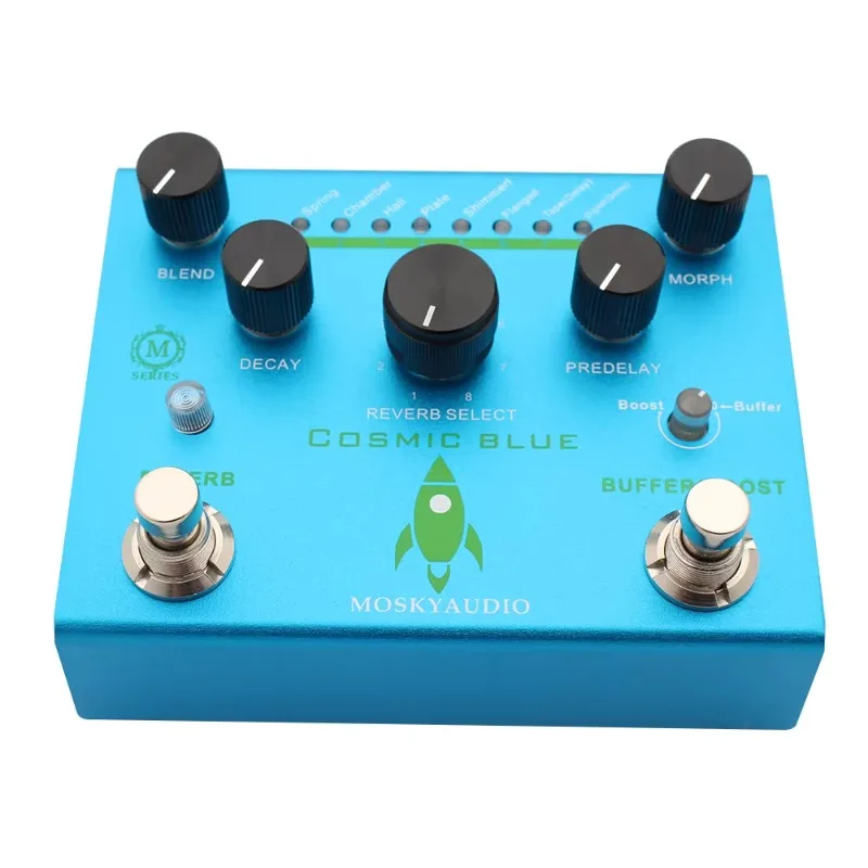 New Electric Guitar Effect Pedal Multi-Universe Blue Reverb Guitar Pedal High Quality Cushioning Booster